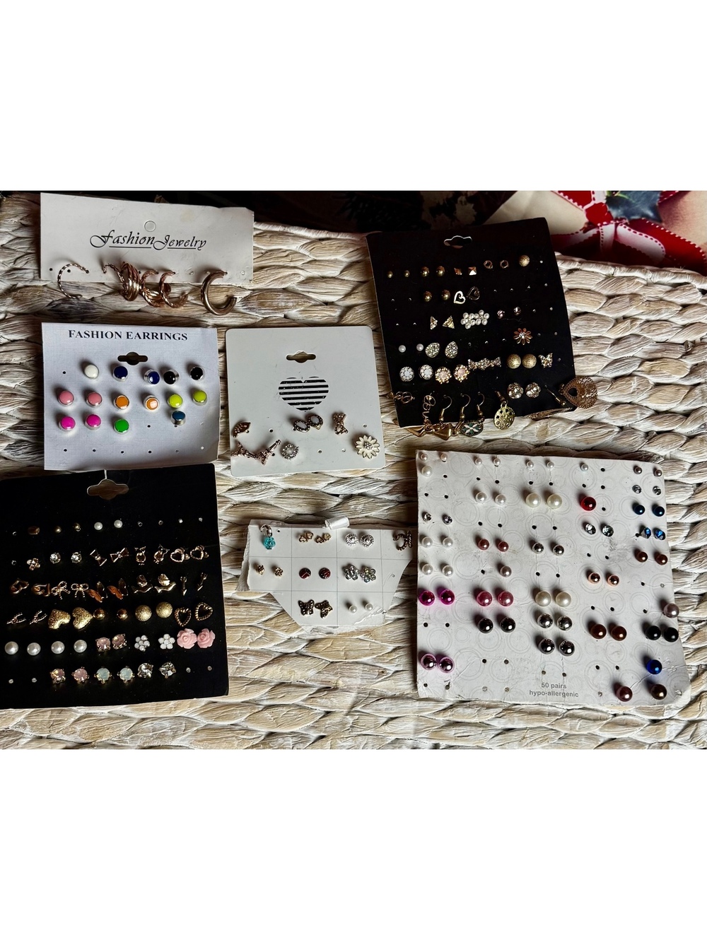 More than 75 pairs of Mixed Set of Fashion Earrings Studs, Hoops & more!